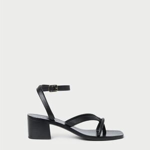Loeffler Randall Eloise Black Leather Heeled Sandal size 7.5